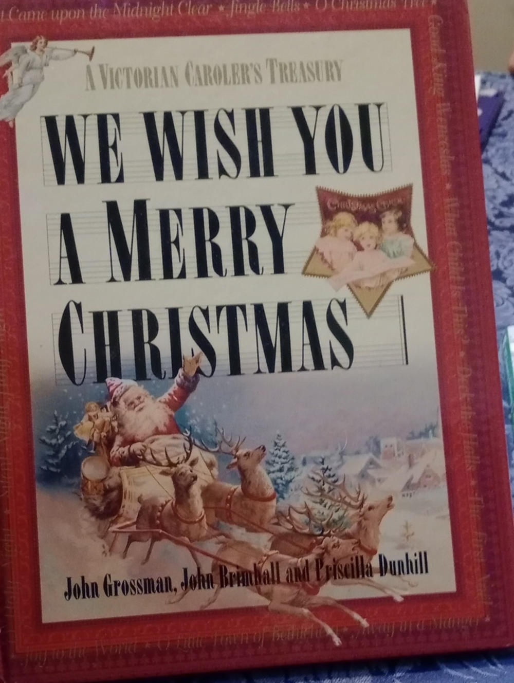 Victorian Caroler's Treasury "We Wish You a Merry Christmas" Holiday Book - Red
